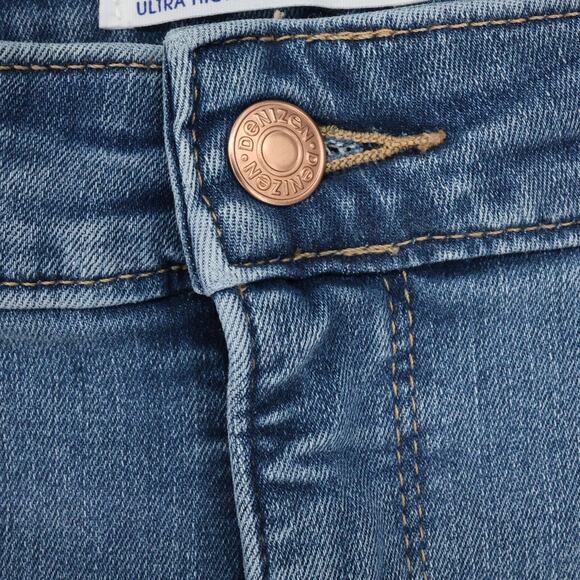 Levis Denizen Jeans Plus Size 18 34W Blue Denim Ultra High Rise Crop Flare - Picture 8 of 13